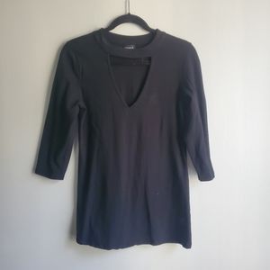 Torrid 3/4 sleeve cut out knit top